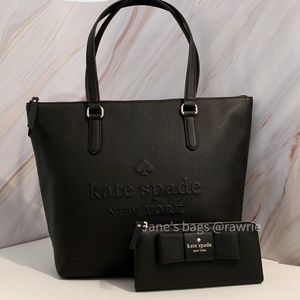 New Kate Spade Penny Leather Tote & Wallet Set